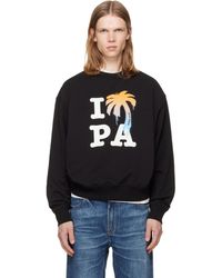 Palm Angels - 'I Love Pa' Regular Crew Sweatshirt - Lyst