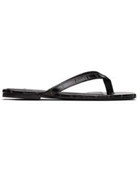 TOTEME - Croco-Embossed Flip-Flops - Lyst
