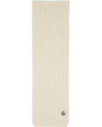 Moncler - Off- Ribbed Scarf - Lyst