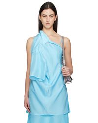 MM6 by Maison Martin Margiela - ブルー Dual Wear ライト シルク シャツ - Lyst