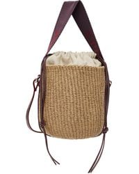 Chloé - ベージュ＆パープル スモール Woody かごバッグ - Lyst