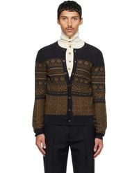 Dries Van Noten - Jacquard Wool Cardigan - Lyst
