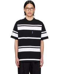 Comme des Garçons - T-shirt noir et blanc à poche plaquée - Lyst