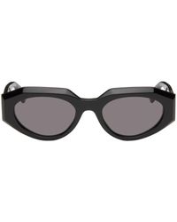 Bottega Veneta - Black Oval Sunglasses - Lyst