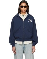 Sporty & Rich - Heritage Yankees Serif Zip Hoodie - Lyst