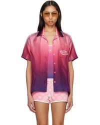 CASABLANCA - Gradient Short Sleeve Silk Shirt - Lyst