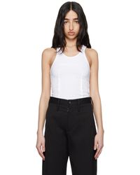 MM6 by Maison Martin Margiela - Heavy Cotton Jersey Tank Top - Lyst