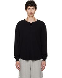 Les Tien - Thermal Baseball Hem Henley - Lyst