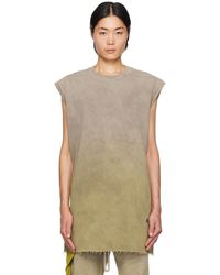 Rick Owens - Moncler + Taupe & Green Tank Top - Lyst