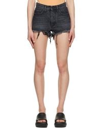 Off-White c/o Virgil Abloh - ブラック ツイスト デニムショートパンツ - Lyst