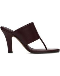 The Row - Burgundy Signum Heeled Sandals - Lyst