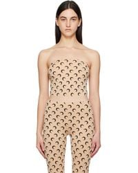 Marine Serre - Moon Printed Jersey Second Skin Tube Top - Lyst