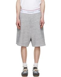 DSquared² - Short Ample Gris À Taille À Logos - Lyst