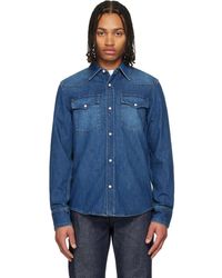 A.P.C. - Western Denim Shirt - Lyst