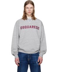 DSquared² - D2 College Short & Wide Crewneck Sweatshirt - Lyst
