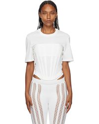 Dion Lee Synthetic Column Corset Top in Ivory Womens Clothing Lingerie Corsets and bustier tops White 