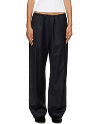 Ssstein - Wool Silk Drawstring Easy Trousers - Lyst