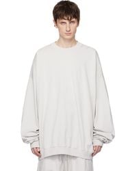 Rick Owens - Off- Temple Hun Crewneck Sweatshirt - Lyst