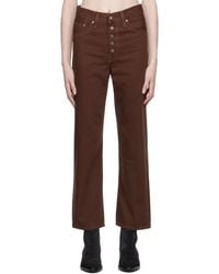Levi's - Brown Ribcage Straight Ankle Jeans - Lyst