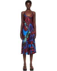 Dries Van Noten - Printed Slip Midi Dress - Lyst