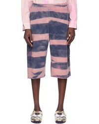 SC103 - Short Bleu Marine Et Rose Exclusif À Ssense - Lyst