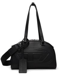DIESEL - 1Dr Dome Embossed Logo Leather Boston Bag - Lyst