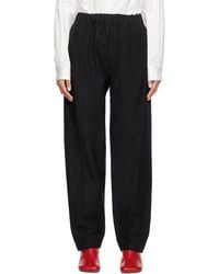 MM6 by Maison Martin Margiela - Black Creased Trousers - Lyst