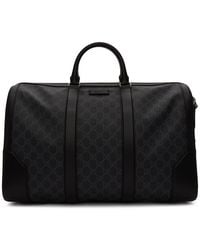Gucci Black Soft GG Supreme Carry-on Duffle Bag