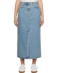 Loulou Studio - Rona Denim Maxi Skirt - Lyst