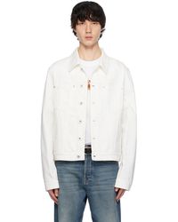 Lanvin - White Button Up Denim Jacket - Lyst