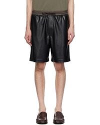 Nanushka - Black Doxxi Vegan Leather Shorts - Lyst