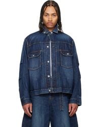 Sacai - Faded Denim Jacket - Lyst