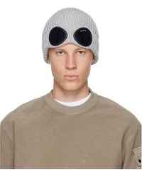 C.P. Company - Extrafine Merino Wool Goggle Beanie - Lyst