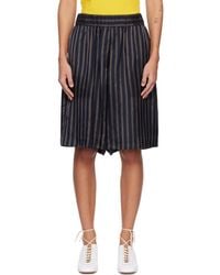 Dries Van Noten - Striped Satin Shorts - Lyst