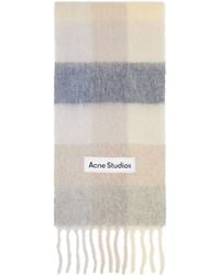 Acne Studios - Off- Mohair Checked Scarf - Lyst