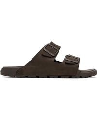 BOSS - Twin-Strap Branded Buckle Slides - Lyst