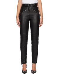 Balmain - Biker Leather Trousers - Lyst