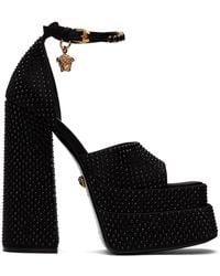 Versace - Medusa Aevitas Embellished Platform Sandals - Lyst