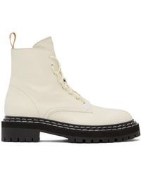 Proenza Schouler - Off-white Lug Sole Combat Boots - Lyst
