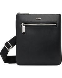 BOSS - Leather Shoulder Bag - Lyst