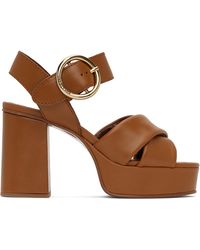 See By Chloé - Tan Lyna Sandals - Lyst