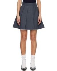 ShuShu/Tong - Ssense Exclusive Pleated Raw Hem Miniskirt - Lyst