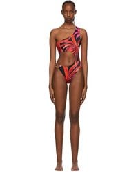 Louisa Ballou - Ssense Exclusive Black Recycled Nylon One-piece Swimsuit - Lyst