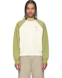 Ami Paris - Off- Cotton Knitted Ami De Coeur Sweatshirt - Lyst