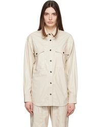 Isabel Marant - Off-white Berny Faux-leather Shirt - Lyst