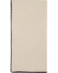 Totême - Toteme Off-white Embroidered Wool Cashmere Scarf - Lyst