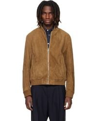 BOSS - Regular-Fit Suede Jacket - Lyst