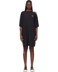 Y-3 - Cinch 3 Stripes Oversized Tee Midi Dress - Lyst