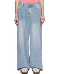 Stolen Girlfriends Club - Loose Enzyme-Washed Denim Jeans - Lyst