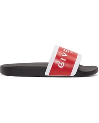 red and white givenchy slides
